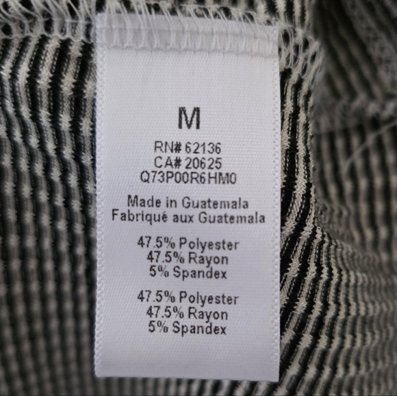 Guess M Y2K Coquette Girl Indie Sleeze Grunge Striped Ribbed Cold Shoulder Top - Picture 11 of 11